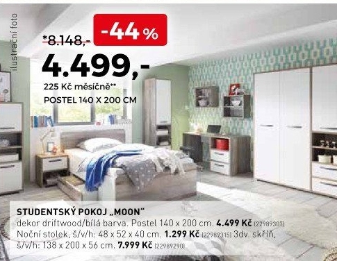 Studentský pokoj Moon