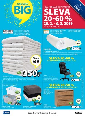 akční leták Jysk 28.2.2019-13.3.2019