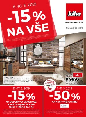 akční leták Kika nábytek 7.3.2019-20.3.2019