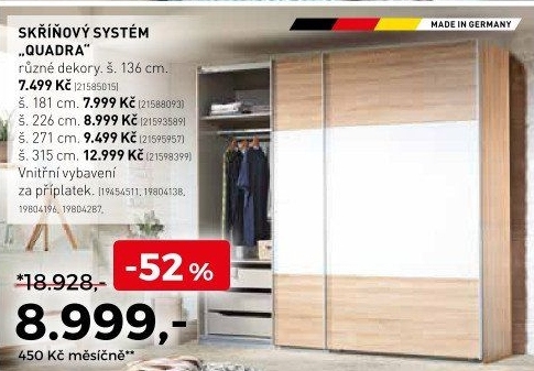 Skříňový systém Quadra