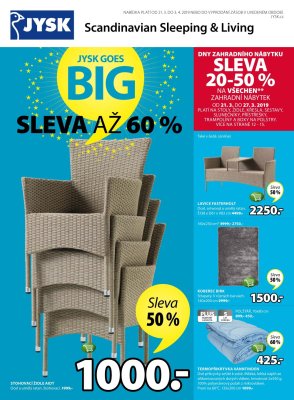 akční leták Jysk 21.3.2019-3.4.2019