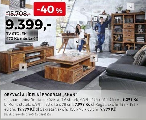 Obývací a jídelní program Shan