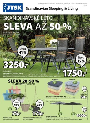 akční leták Jysk 25.4.2019-8.5.2019