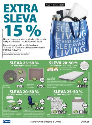 akční leták Jysk 6.6.2019-19.6.2019