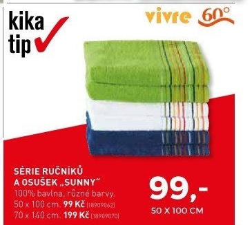 Série ručníků a osušek SUNNY