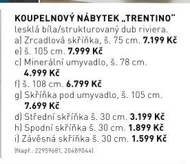 Koupelnový nábytek Trentino