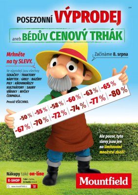 akční leták Mountfield 8.8.2019-31.8.2019