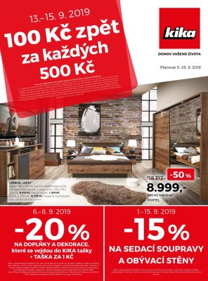 akční leták Kika nábytek 5.9.2019-25.9.2019