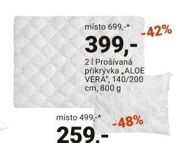 PROŠÍVANÁ PŘIKRÝVKA „ALOE VERA“