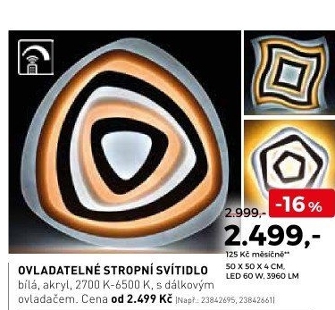 Ovladatelné stropní svítidlo