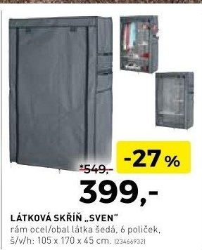 Látková skříň Sven
