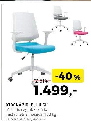 Otočná židle Luigi