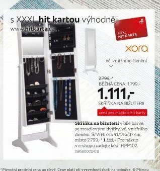 Skříňka na bižuterii