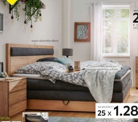 Postel boxspring, plocha lůžka cca 180x200 cm
