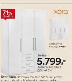 Šatní skříň, šířka cca 147 cm