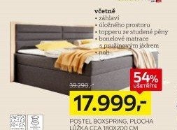 Postel boxspring, plocha lůžka cca 180x200 cm