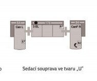 Sedací souprava ve tvaru „U“