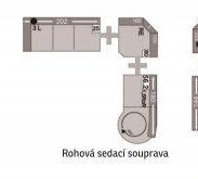 Rohová sedací souprava