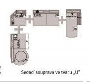 Sedací souprava ve tvaru „U“