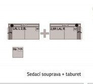 Sedací souprava + taburet