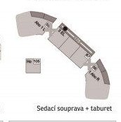Sedací souprava + taburet