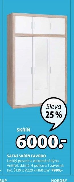 ŠATNÍ SKŘÍŇ FAVRBO