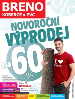 akční leták Breno koberce 1.1.2020-31.1.2020