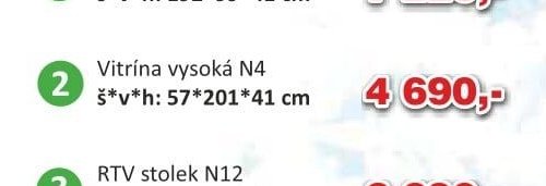 Vitrína vysoká N4