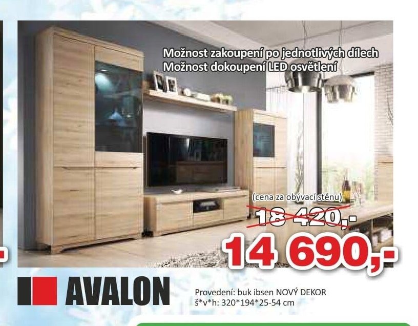 Obývací stěna AVALON