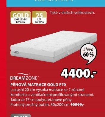 Pěnová matrace GOLD F70