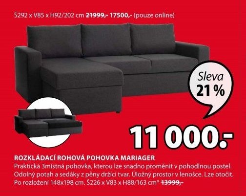 Rozkládací rohová pohovka Mariager