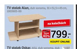 TV stolek Alan, dub sonoma
