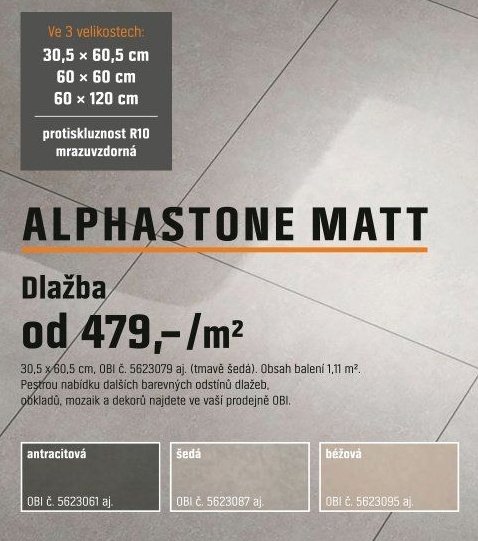Dlažba ALPHASTONE MATT