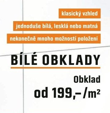 BÍLÉ OBKLADY