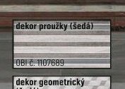 SANTORINI Obklad dekor proužky (šedá)