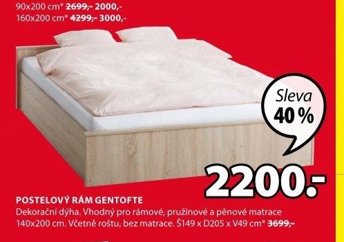 POSTELOVÝ RÁM GENTOFTE