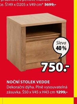 NOČNÍ STOLEK VEDDE