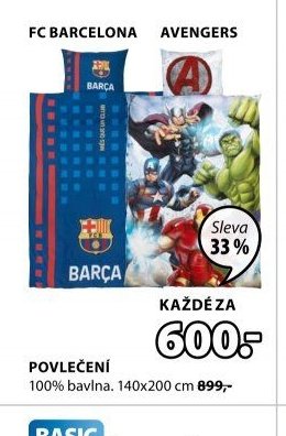 POVLEČENÍ FC BARCELONA / AVENGERS