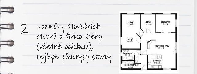 rozměry stavebních otvorů a šířka stěny