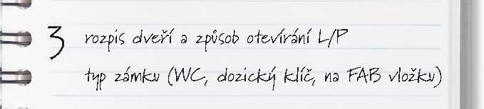 rozpis dveří a způsob otevírání L/P