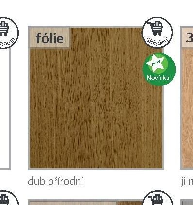 fólie - dub přírodní