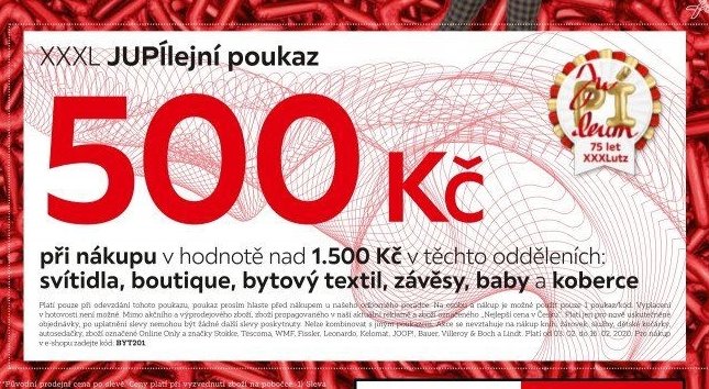 XXX L JUBILEJNÍ POUKAZ