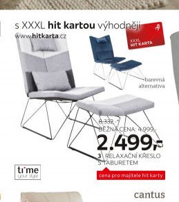 Relaxační křeslo s taburetem