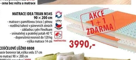 MATRACE IDEA TRIAN M34S 90 x 200 cm