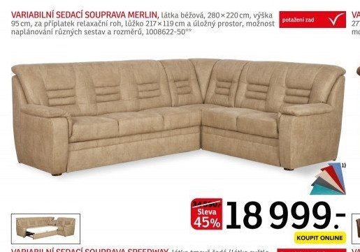 VARIABILNÍ SEDACÍ SOUPRAVA MERLIN