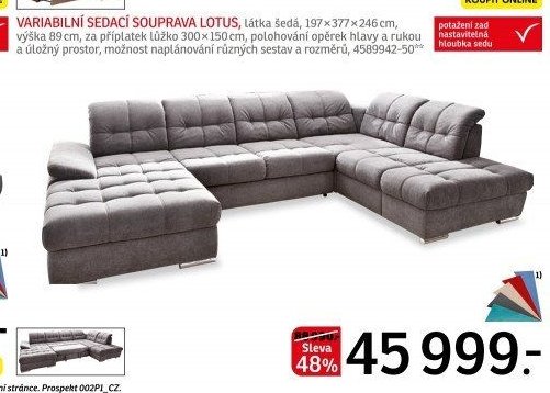 VARIABILNÍ SEDACÍ SOUPRAVA LOTUS