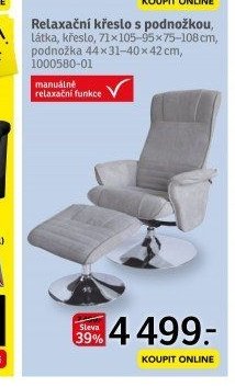 Relaxační křeslo s podnožkou