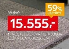 Postel boxspring, plocha lůžka cca 180x200 cm