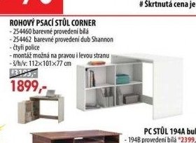 ROHOVÝ PSACÍ STŮL CORNER