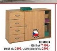 KOMODA 1503 bílá, 61503 ořech